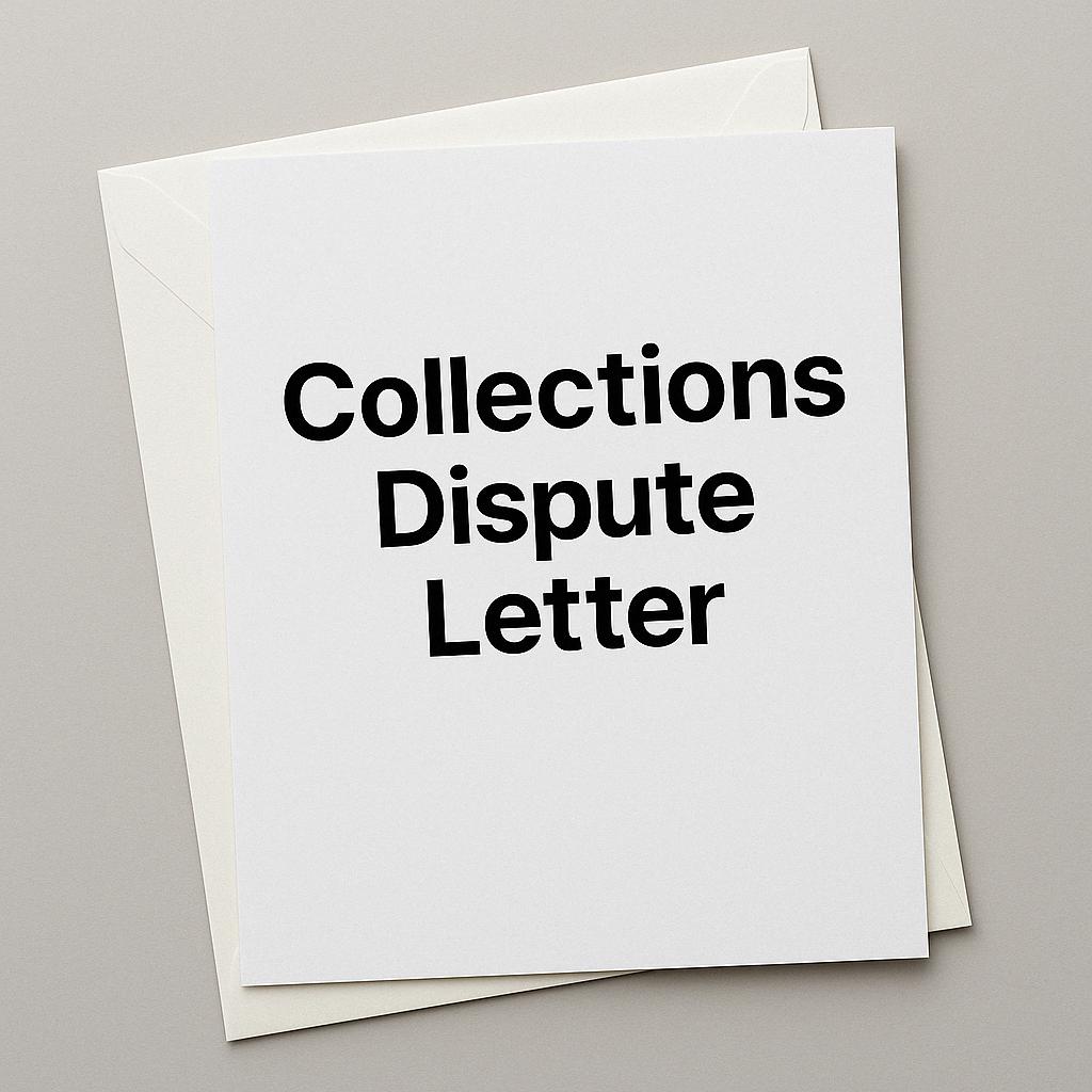 Collections Dispute Letter Template R1 & R2 (Customizable Download)